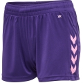 hummel Sporthose hmlCORE XK Poly Shorts (robuster Doppelstrick, ohne Seitentaschen) Kurz violett Damen