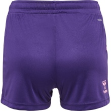 hummel Sporthose hmlCORE XK Poly Shorts (robuster Doppelstrick, ohne Seitentaschen) Kurz violett Damen