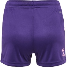 hummel Sporthose hmlCORE XK Poly Shorts (robuster Doppelstrick, ohne Seitentaschen) kurz violett Damen
