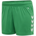 hummel Sporthose hmlCORE XK Poly Shorts (robuster Doppelstrick, ohne Seitentaschen) Kurz grün Damen