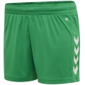 hummel Sporthose hmlCORE XK Poly Shorts (robuster Doppelstrick, ohne Seitentaschen) kurz grün Damen