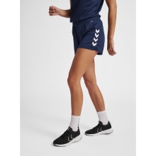 hummel Sporthose hmlCORE XK Poly Shorts (robuster Doppelstrick, ohne Seitentaschen) Kurz marineblau Damen