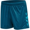 hummel Sporthose hmlCORE XK Poly Shorts (robuster Doppelstrick, ohne Seitentaschen) kurz coralblau Damen