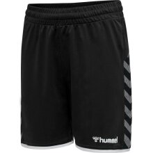 hummel Sporthose hmlAUTHENTIC Poly Shorts (leichter Jerseystoff, ohne Seitentaschen) Kurz schwarz/weiss Kinder