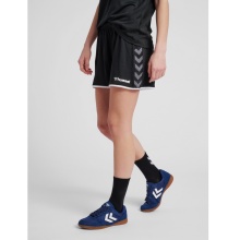 hummel Sporthose hmlAUTHENTIC Poly Shorts (leichter Jerseystoff, ohne Seitentaschen) kurz schwarz/weiss Damen