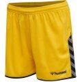 hummel Sporthose hmlAUTHENTIC Poly Shorts (leichter Jerseystoff, ohne Seitentaschen) Kurz gelb/schwarz Damen