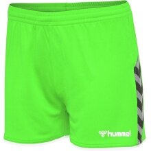 hummel Sporthose hmlAUTHENTIC Poly Shorts (leichter Jerseystoff, ohne Seitentaschen) Kurz neongrün Damen
