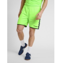 hummel Sporthose hmlAUTHENTIC Poly Shorts (leichter Jerseystoff, ohne Seitentaschen) kurz neongrün Herren