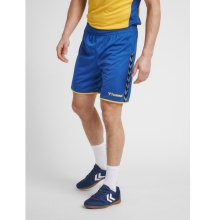 hummel Sporthose hmlAUTHENTIC Poly Shorts (leichter Jerseystoff, ohne Seitentaschen) kurz blau/gelb Herren