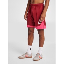 hummel Sporthose hmlLEAD Poly Shorts (Mesh-Stoff) Kurz bordeaux/pink Herren
