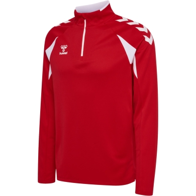 hummel Sport-Langarmshirt hmlCORE 2.0 Half Zip (optimale Bewegungsfreiheit) rot/weiss Herren