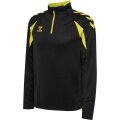 hummel Sport-Langarmshirt hmlCORE 2.0 Half Zip (optimale Bewegungsfreiheit) schwarz/gelb Herren