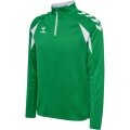 hummel Sport-Langarmshirt hmlCORE 2.0 Half Zip (optimale Bewegungsfreiheit) grün/weiss Herren