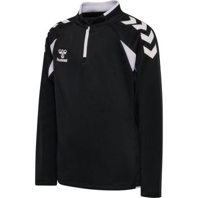 hummel Sport-Langarmshirt hmlCORE 2.0 Half Zip (optimale Bewegungsfreiheit) schwarz/weiss Jungen