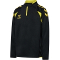 hummel Sport-Langarmshirt hmlCORE 2.0 Half Zip (optimale Bewegungsfreiheit) schwarz/gelb Jungen