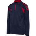 hummel Sport-Langarmshirt hmlCORE 2.0 Half Zip (optimale Bewegungsfreiheit) marineblau/rot Jungen