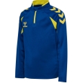 hummel Sport-Langarmshirt hmlCORE 2.0 Half Zip (optimale Bewegungsfreiheit) blau/gelb Jungen