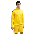 hummel Sport-Langarmshirt hmlCORE XK Half-Zip Poly Sweat (Polyester-Sweatstoff) gelb Herren