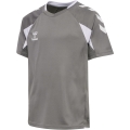 hummel Sport-Shirt hmlCORE 2.0 (rec. Polyester, optimale Bewegungsfreiheit) kurzarm grau/weiss Jungen