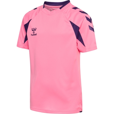 hummel Sport-Shirt hmlCORE 2.0 (rec. Polyester, optimale Bewegungsfreiheit) kurzarm pink/violett Jungen