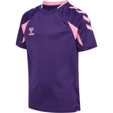 hummel Sport-Shirt hmlCORE 2.0 (rec. Polyester, optimale Bewegungsfreiheit) kurzarm violett/pink Jungen
