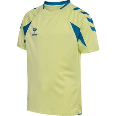 hummel Sport-Shirt hmlCORE 2.0 (rec. Polyester, optimale Bewegungsfreiheit) kurzarm limegrün/blau Jungen