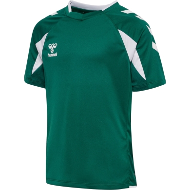 hummel Sport-Shirt hmlCORE 2.0 (rec. Polyester, optimale Bewegungsfreiheit) kurzarm dunkelgrün/weiss Jungen