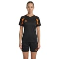 hummel Sport-Shirt hmlCORE 2.0 (rec. Polyester, optimale Bewegungsfreiheit) schwarz/orange Damen