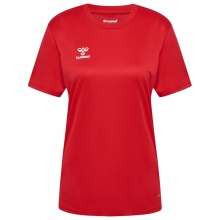 hummel Sport-Shirt hmlESSENTIAL (100% rec. Polyester) Kurzarm rot Damen