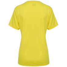 hummel Sport-Shirt hmlESSENTIAL (100% rec. Polyester) Kurzarm gelb Damen