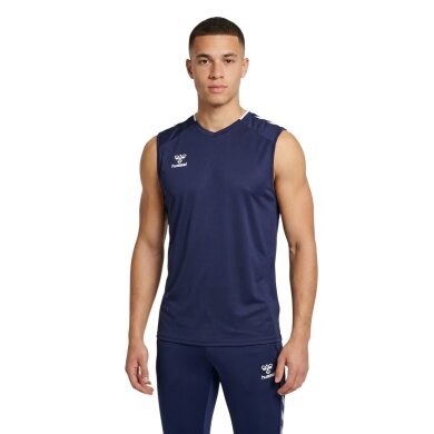 hummel Sport-Tank hmlCORE 2.0 Jersey (100% rec. Polyester) marineblau/weiss Herren