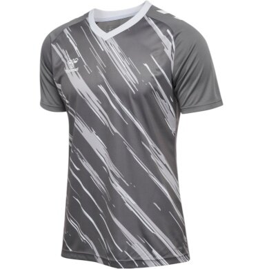 hummel Sport-Tshirt hmlMATCH Triumph Jersey (100% Polyester) stahlgrau/weiss Herren