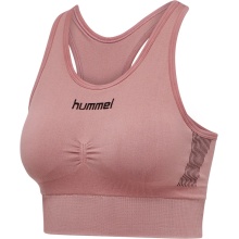 hummel Sport-Bra Seamless Rundhals nahtlos (schnelltrocknend, leicht) rosa Damen