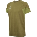 hummel Sport/Freizeit-Tshirt hmlTRAVEL (elastischer Jerseystoff) Kurzarm olivegrün Herren
