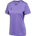 hummel Sport-Shirt hmlAUTHENTIC Jersey (100% Polyester) Kurzarm violett/schwarz Damen