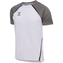 hummel Sport-Tshirt hmlLEAD 2.0 Jersey (rec. Polyester, schnelltrocknend) weiss/grau Herren