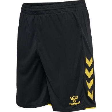 hummel Sporthose hmlCORE 2.0 Shorts (angenehmes Tragegefühl) kurz schwarz/gelb Herren
