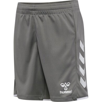 hummel Sporthose hmlCORE 2.0 Shorts (angenehmes Tragegefühl) grau/weiss Kinder