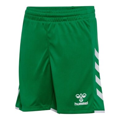 hummel Sporthose hmlCORE 2.0 Shorts (angenehmes Tragegefühl) hellgrün/weiss Kinder