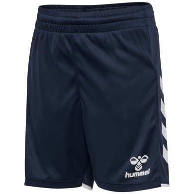 hummel Sporthose hmlCORE 2.0 Shorts (angenehmes Tragegefühl) marineblau/weiss Kinder