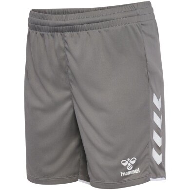 hummel Sporthose hmlCORE 2.0 Shorts (angenehmes Tragegefühl) kurz grau/weiss Damen