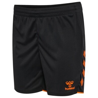 hummel Sporthose hmlCORE 2.0 Shorts (angenehmes Tragegefühl) kurz schwarz/orange Damen