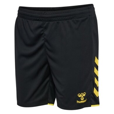 hummel Sporthose hmlCORE 2.0 Shorts (angenehmes Tragegefühl) kurz schwarz/gelb Damen