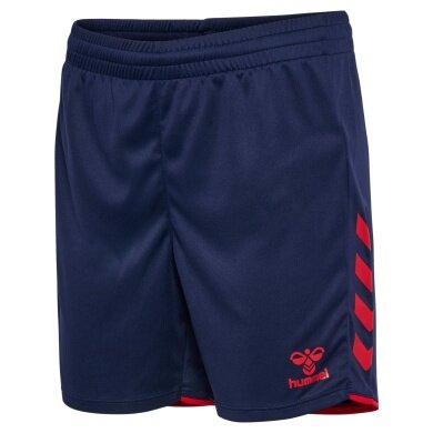 hummel Sporthose hmlCORE 2.0 Shorts (angenehmes Tragegefühl) kurz marineblau/rot Damen