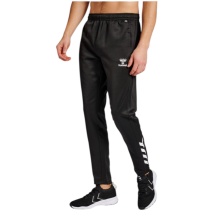 hummel Sporthose hmlCORE XK Poly Pants (Polyester-Sweatstoff, mit Reißverschlusstaschen) lang schwarz/weiss Herren