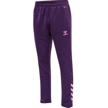 hummel Sporthose hmlCORE XK Poly Pants (Polyester-Sweatstoff, mit Reißverschlusstaschen) Lang violett Herren
