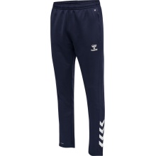 hummel Sporthose hmlCORE XK Poly Pants (Polyester-Sweatstoff, mit Reißverschlusstaschen) Lang marineblau Herren