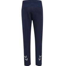 hummel Sporthose hmlLEAD Poly Pants (Seitentaschen, dehnbarer Sweatstoff) Lang marineblau Kinder