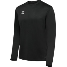hummel Sport-Langarmshirt hmlESSENTIAL Sweatshirt (Interlock-Stoff) schwarz Herren