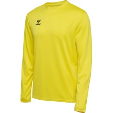 hummel Sport-Langarmshirt hmlESSENTIAL Sweatshirt (Interlock-Stoff) gelb Herren